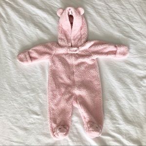Carter’s pink bear overalls